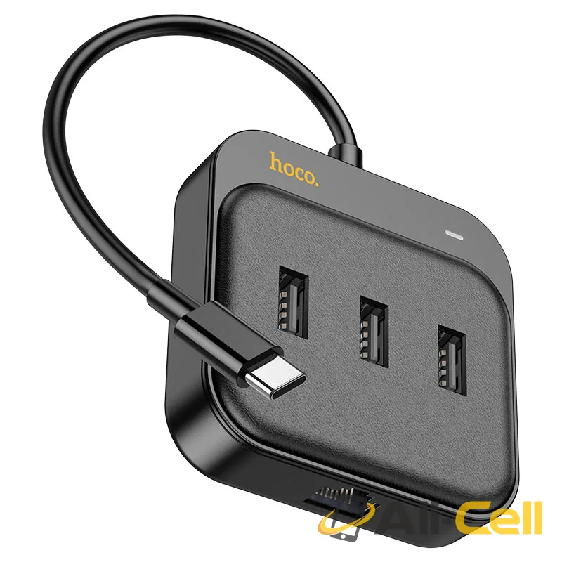 Type-C hub “HB35 Easy link” 3 × USB-A2.0 + RJ45 (Hb35 Usb2 Black) — 5