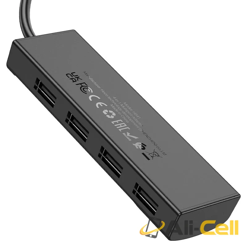 USB-A hub “HB41 Easy safety” 4 × USB-A2.0 (Hb41 Usb Usb2 Black, 0.2m) — 5