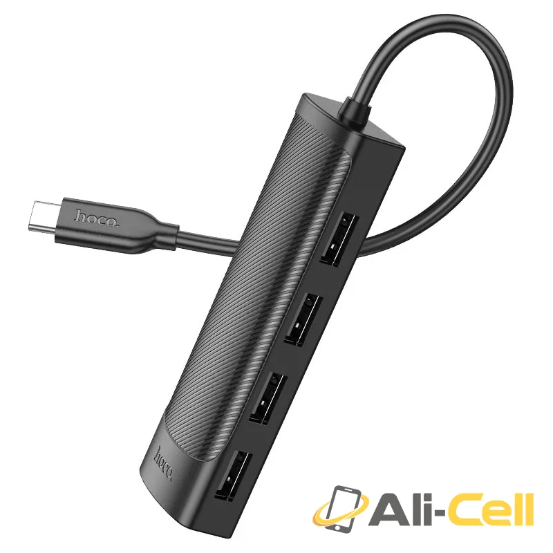 Type-C hub “HB41 Easy safety” 4 × USB-A2.0 (Hb41 Tc Usb2 Black) — 2