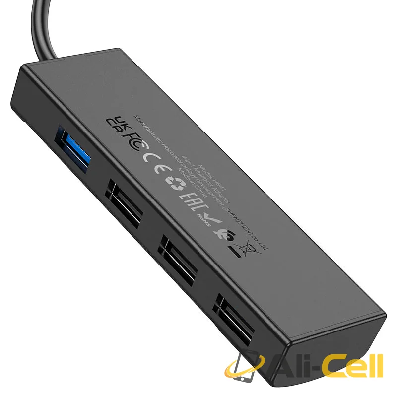 USB-A hub “HB41 Easy safety” USB-A3.0 + 3 × USB-A2.0 (Hb41 Usb Usb3 2 Black) — 6