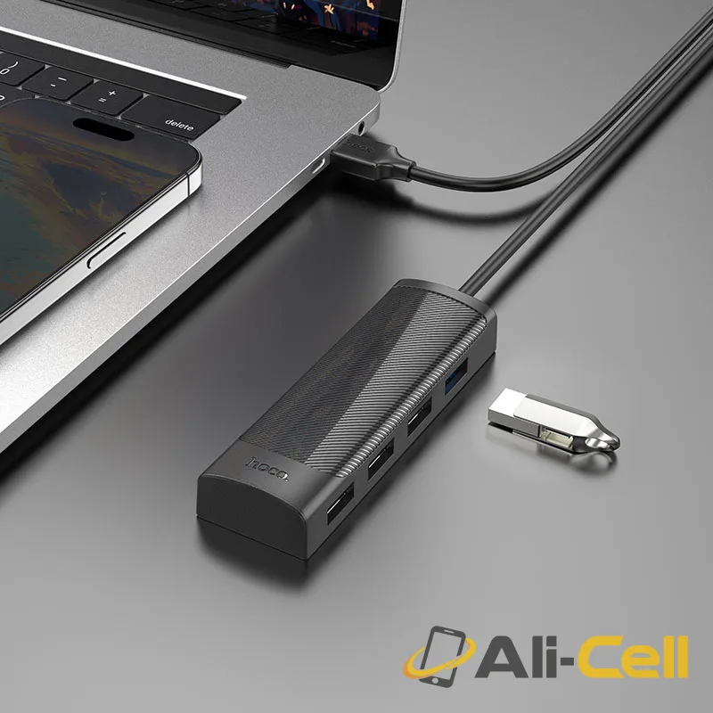 USB-A hub “HB41 Easy safety” USB-A3.0 + 3 × USB-A2.0 (Hb41 Usb Usb3 2 Black) — 8