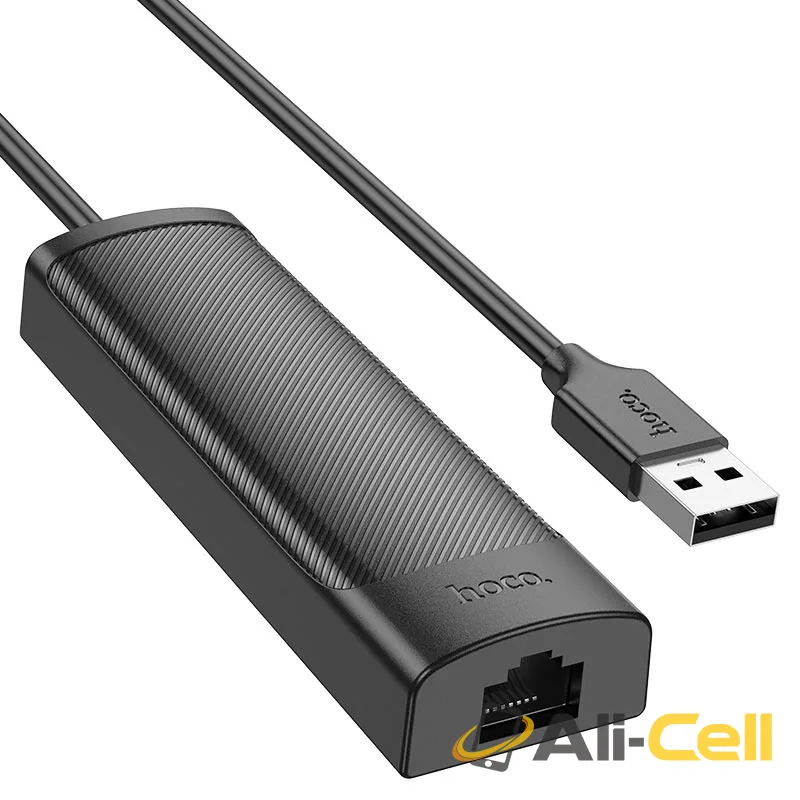 USB-A hub “HB42 Easy safety” 3 × USB-A2.0 + RJ45 (Hb42 Usb Usb2 Black)