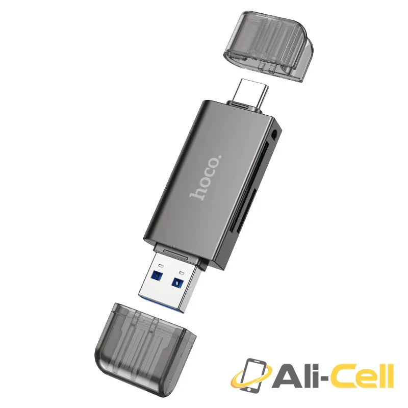 Card reader “HB39” USB-A and Type-C 3.0 (Hb39 Metal Grey) — 2