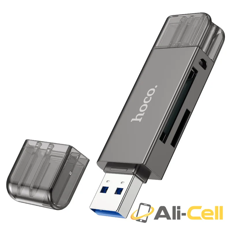 Card reader “HB39” USB-A and Type-C 3.0 (Hb39 Metal Grey) — 3