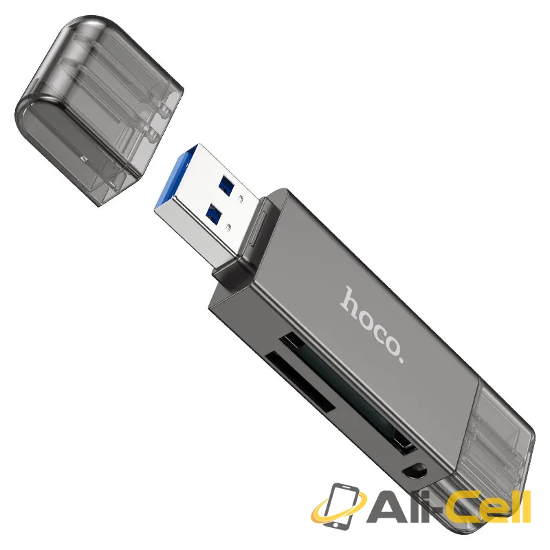 Card reader “HB39” USB-A and Type-C 3.0 (Hb39 Metal Grey) — 4