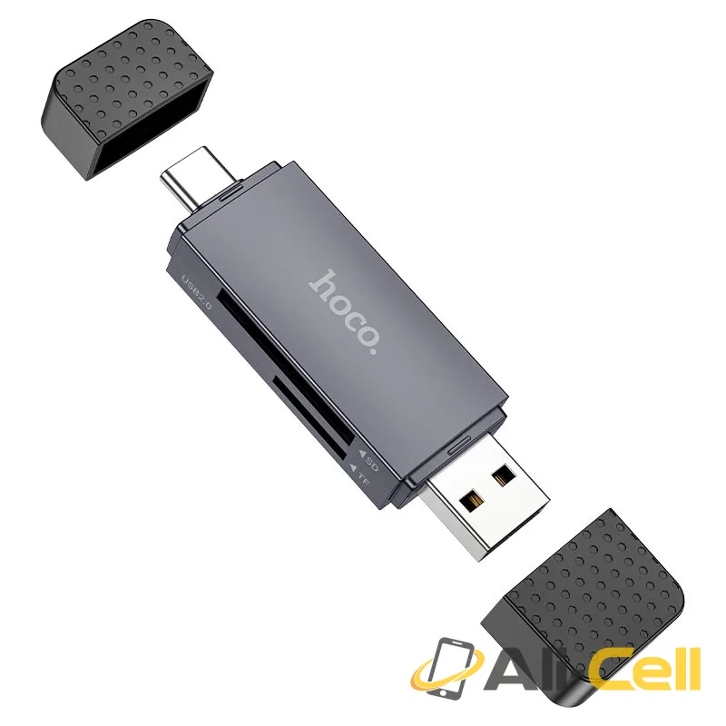 Card reader “HB45 Spirit” USB-A + Type-C 2.0 or 3.0 (Hb45 Usb2 Tc Metal Grey)