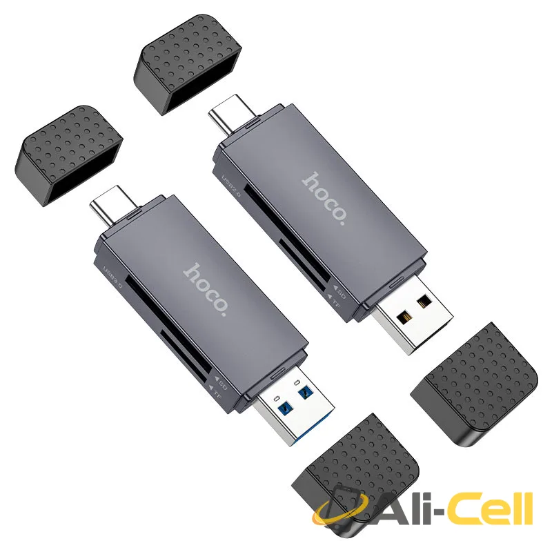 Card reader “HB45 Spirit” USB-A + Type-C 2.0 or 3.0 (Hb45 Usb2 Tc Metal Grey) — 6