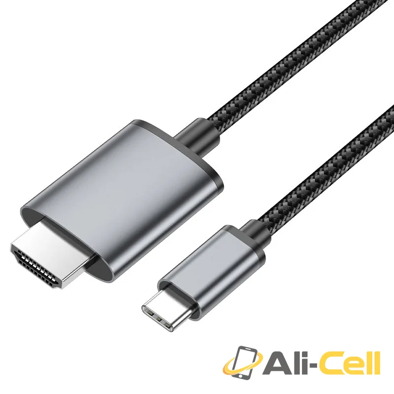 Cable Type-C to HDTV “UA27” 4K (Ua27 Tc Metal Grey, 2m) — 4