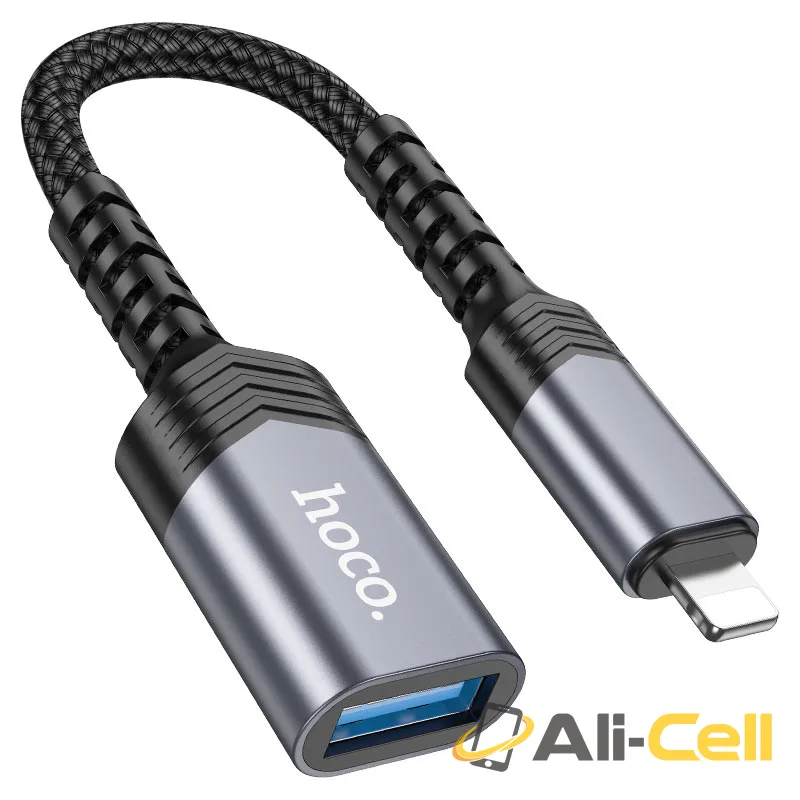 Adapter for Lightning to USB-A female “UA24” USB2.0 (Ua24 Ltn Metal Grey)