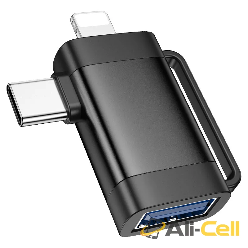 Adapter for Lightning and Type-C to USB-A “UA31F” (Ua31f Black) — 5
