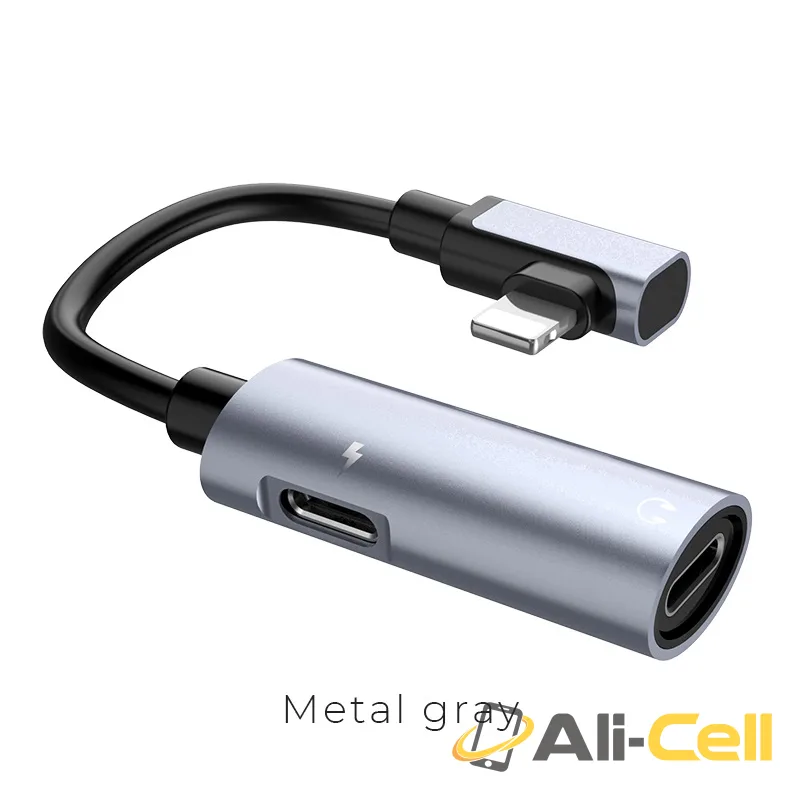 Adapter Lightning to 2xLightning «LS18» 2 in 1 audio converter