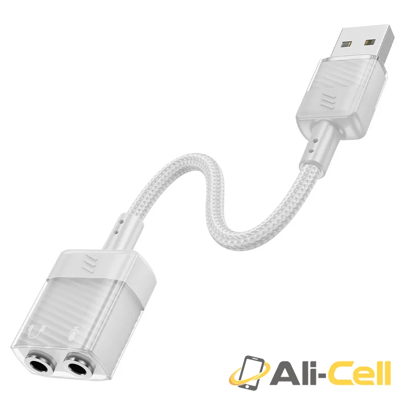 Adapter USB-A to 2 × 3.5mm “LS37 Spirit” audio converter (Ls37 2in1 Black) — 3