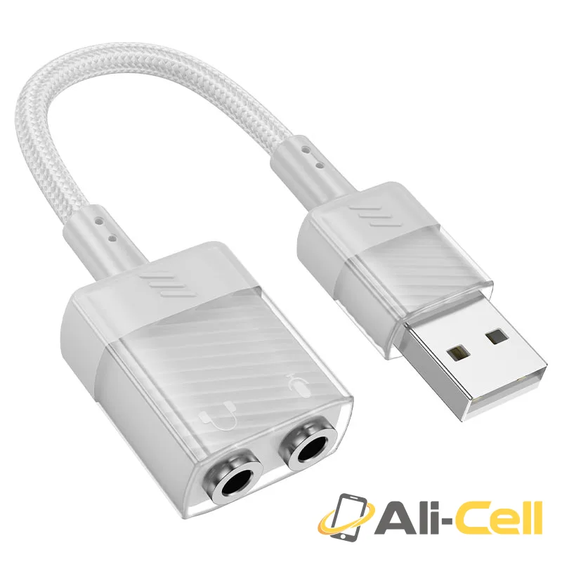 Adapter USB-A to 2 × 3.5mm “LS37 Spirit” audio converter (Ls37 2in1 Grey)