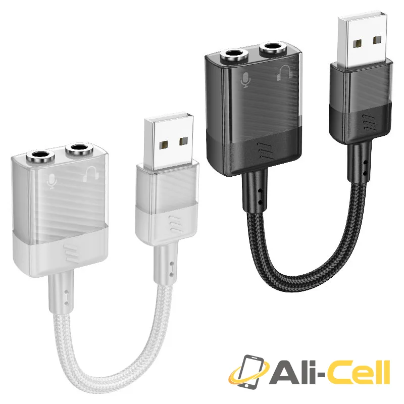 Adapter USB-A to 2 × 3.5mm “LS37 Spirit” audio converter (Ls37 2in1 Grey) — 5