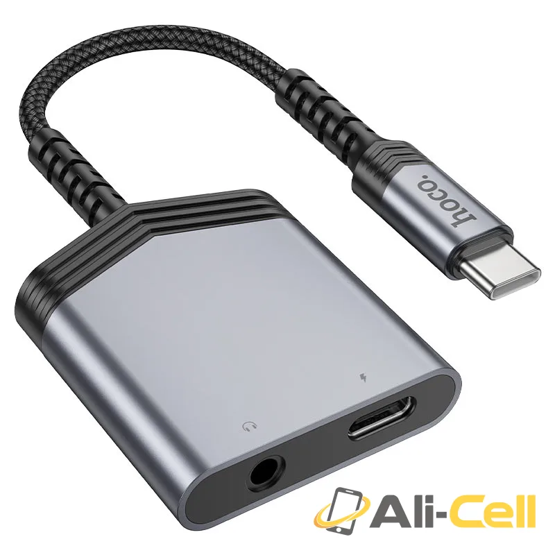Adapter Type-C to Type-C + 3.5mm “LS39” audio converter (Ls39 Metal Grey)