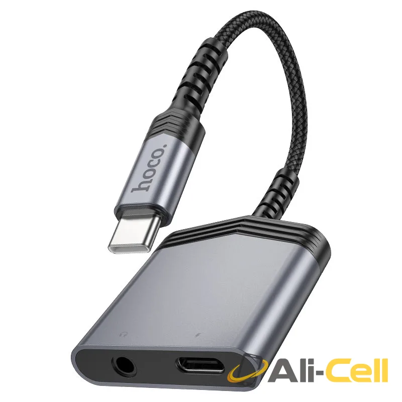 Adapter Type-C to Type-C + 3.5mm “LS39” audio converter (Ls39 Metal Grey) — 2