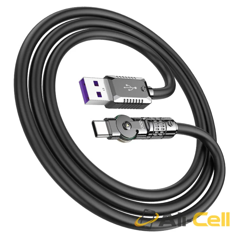 Cable USB to Type-C “U118 Triumph” 100W fast charge (U118 100w Usb Tc Black, 1.2m) — 5