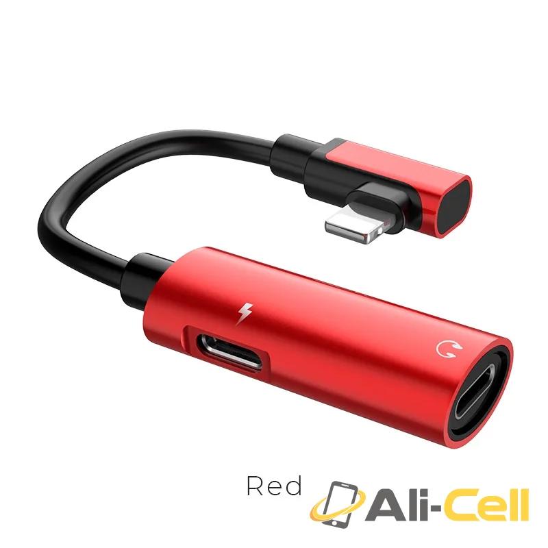 Adapter Lightning to 2xLightning «LS18» 2 in 1 audio converter