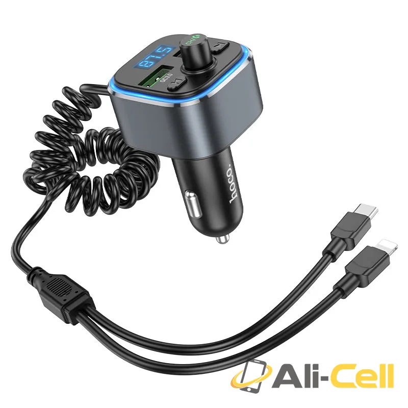 Car charger “E74 Energy” 2-in-1 with wireless FM transmitter (E74 Metal Grey)