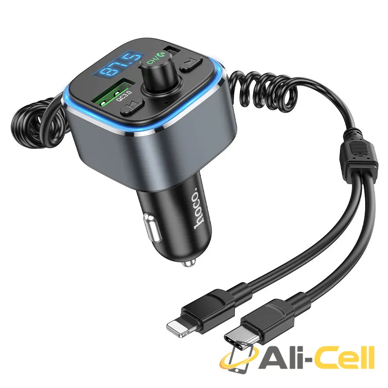 Car charger “E74 Energy” 2-in-1 with wireless FM transmitter (E74 Metal Grey) — 3