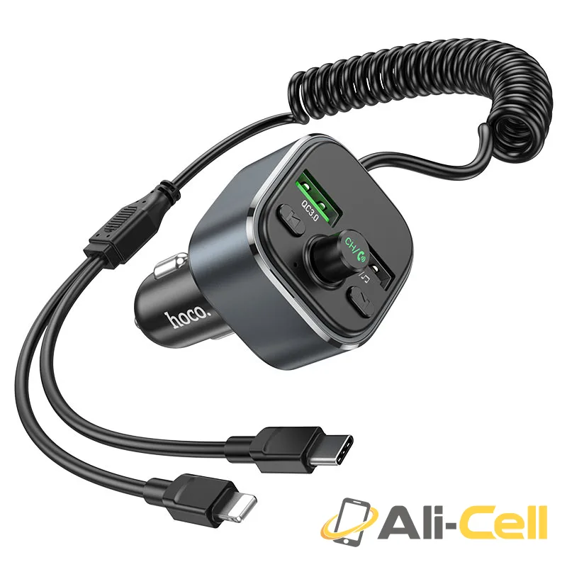 Car charger “E74 Energy” 2-in-1 with wireless FM transmitter (E74 Metal Grey) — 5