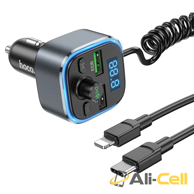 Car charger “E74 Energy” 2-in-1 with wireless FM transmitter (E74 Metal Grey) — 6