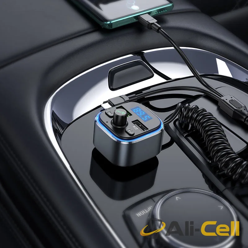 Car charger “E74 Energy” 2-in-1 with wireless FM transmitter (E74 Metal Grey) — 7