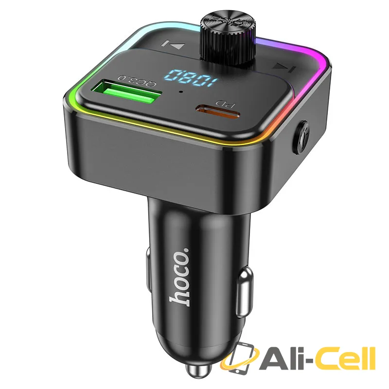 Car charger “E81 Fantasy” PD30W QC3.0 with wireless FM transmitter (E81 Black)