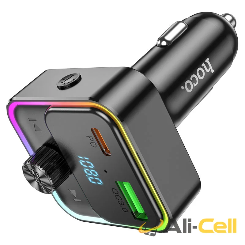 Car charger “E81 Fantasy” PD30W QC3.0 with wireless FM transmitter (E81 Black) — 4