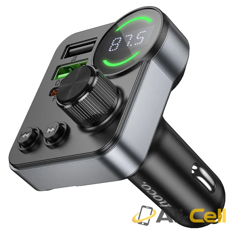 Car charger “E86 Alegria” PD30W QC3.0 with wireless FM transmitter (E86 Black) — 2