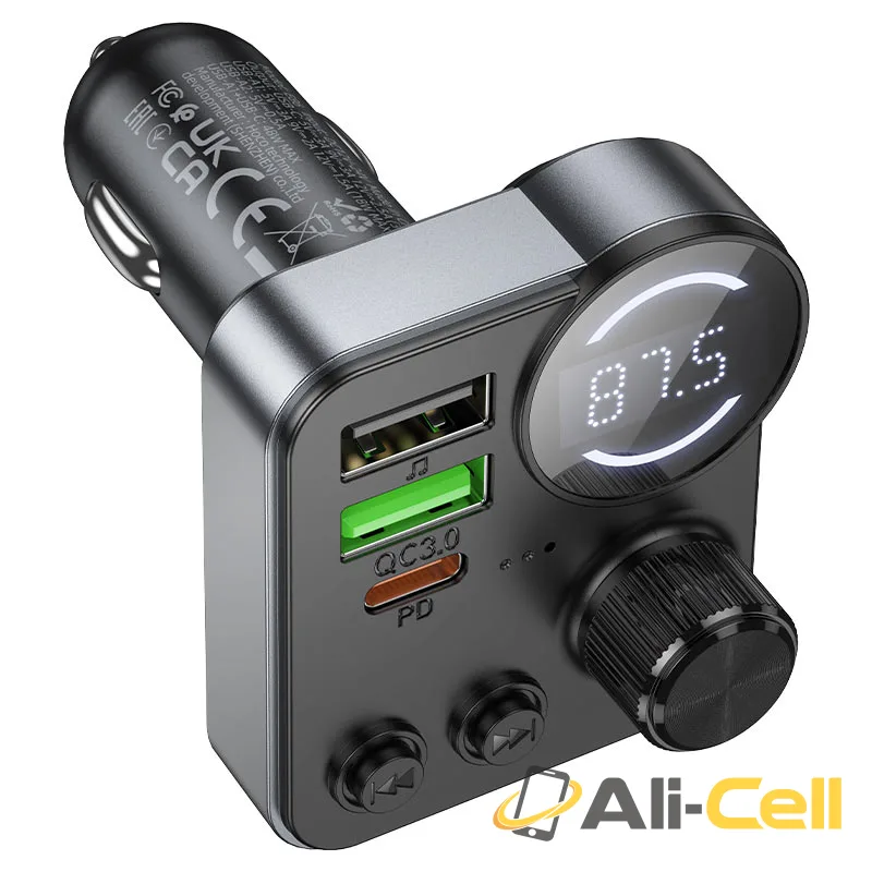 Car charger “E86 Alegria” PD30W QC3.0 with wireless FM transmitter (E86 Black) — 4