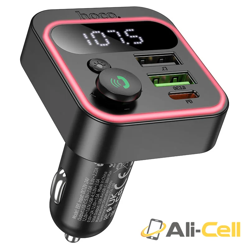 Car charger “E85 Tiger” PD20W QC3.0 with wireless FM transmitter (E85 Black) — 5