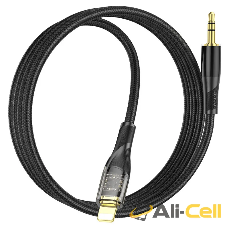 Cable 3.5mm to iP “UPA25 Transparent Discovery Edition” (Upa25 Ip Black, 1.0m) — 3