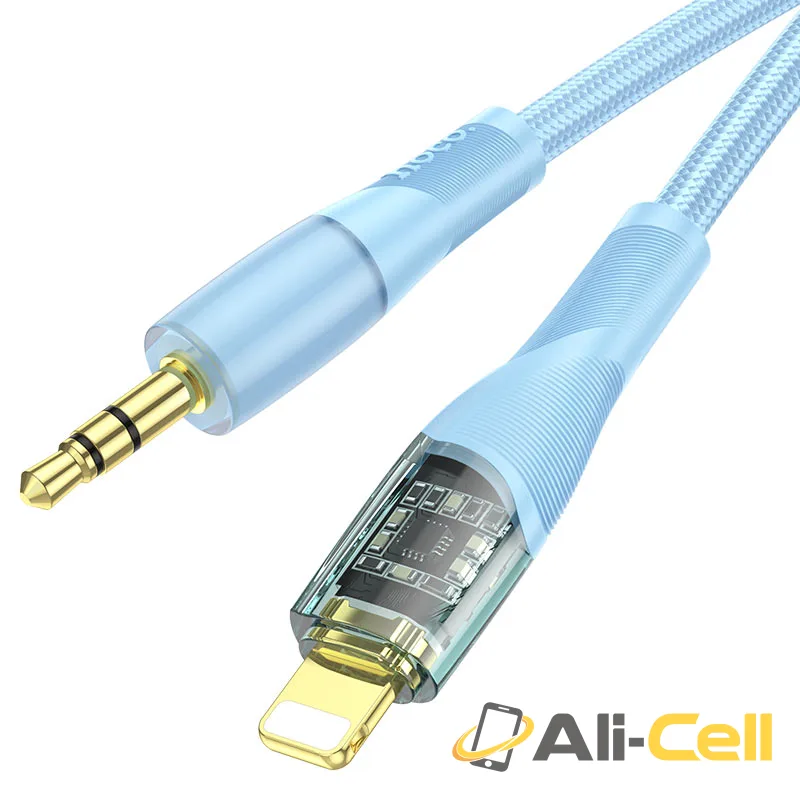 Cable 3.5mm to iP “UPA25 Transparent Discovery Edition” (Upa25 Ip Blue, 1.0m) — 2