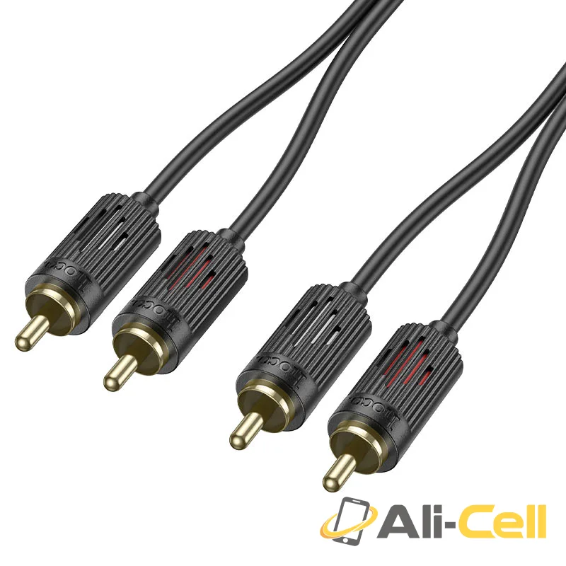 Cable 2×RCA to 2×RCA “UPA29” audio transfer (Upa29 Black, 1.5m) — 2