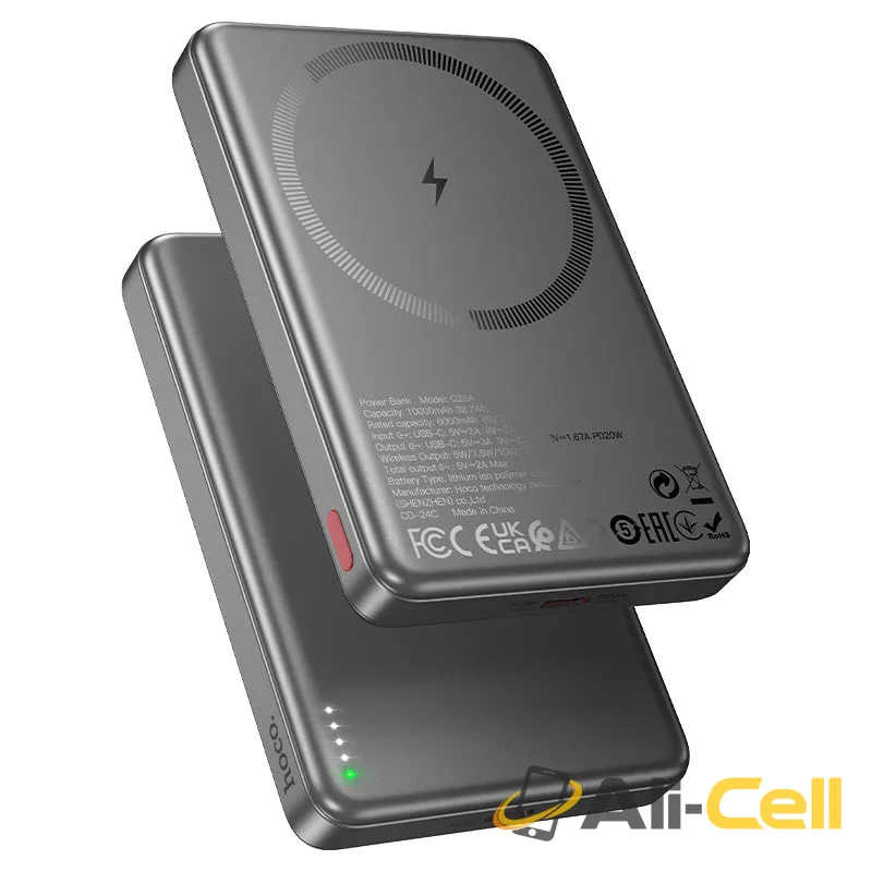 Power bank “Q26A Joy” PD20W wireless charging 10000mAh (Q26a Metal Grey)