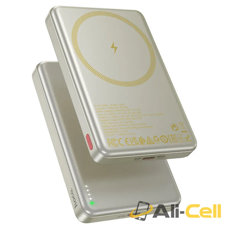 Power bank “Q26A Joy” PD20W wireless charging 10000mAh (Q26a Titanium Gold)