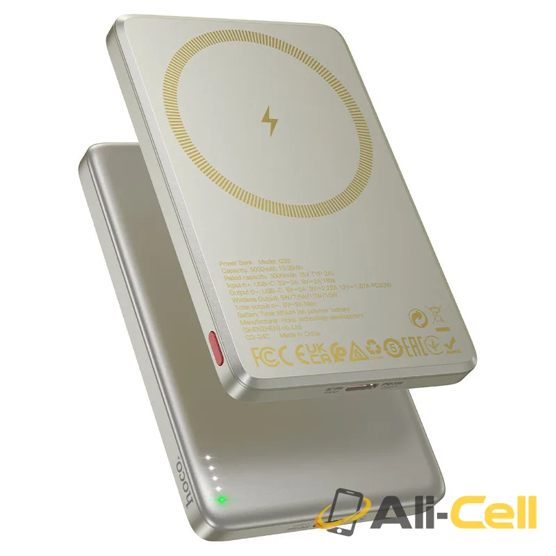 Power bank “Q26 Joy” PD20W wireless charging 5000mAh (Q26 Titanium Gold)
