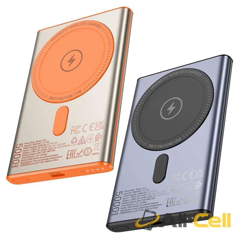 Power bank “Q32 Bird” PD20W wireless charging 5000mAh (Q32 Metal Grey) — 6