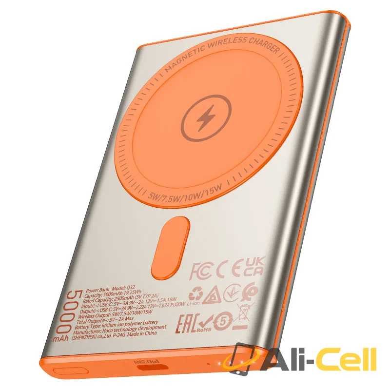 Power bank “Q32 Bird” PD20W wireless charging 5000mAh (Q32 Titanium Gold) — 2