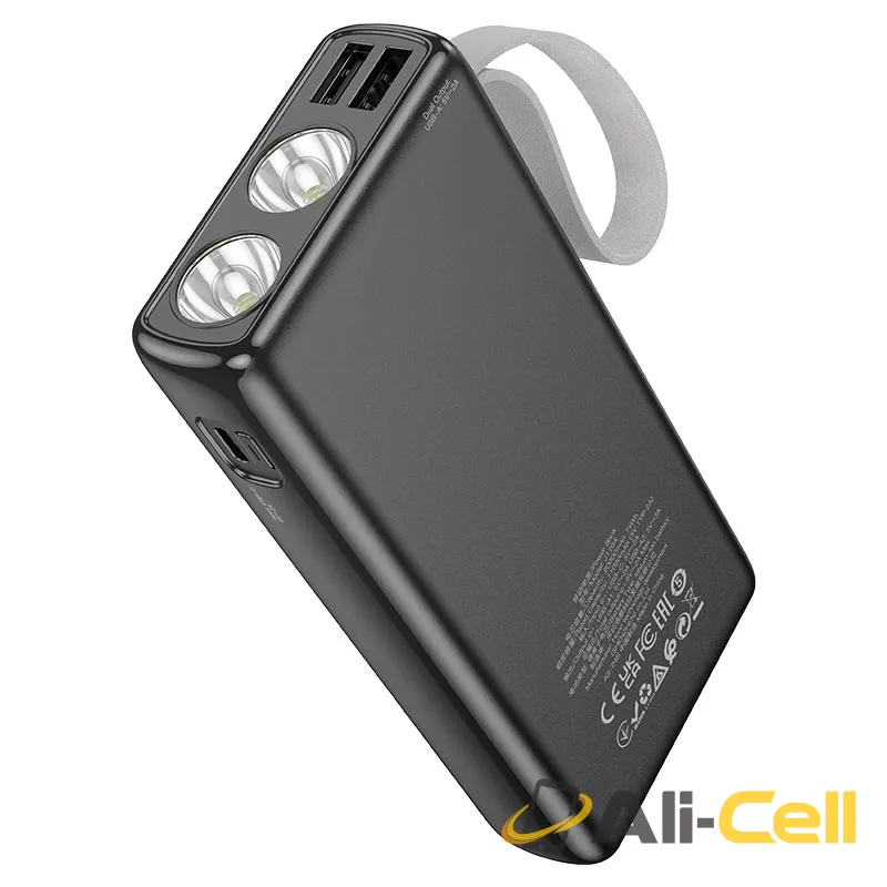 Power bank “J129A Nature” 20000mAh flashlight (J129a Black) — 5