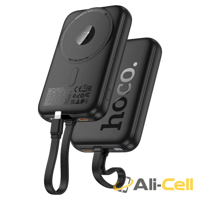 Power bank “Q35 Portable” PD20W wireless charging 10000mAh (Q35 Black) — 2