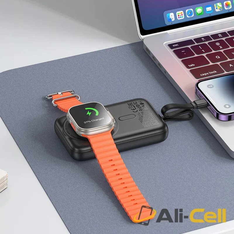 Power bank “Q35 Portable” PD20W wireless charging 10000mAh (Q35 Milky White) — 7