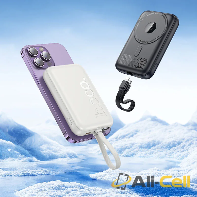 Power bank “Q35 Portable” PD20W wireless charging 10000mAh (Q35 Milky White) — 8