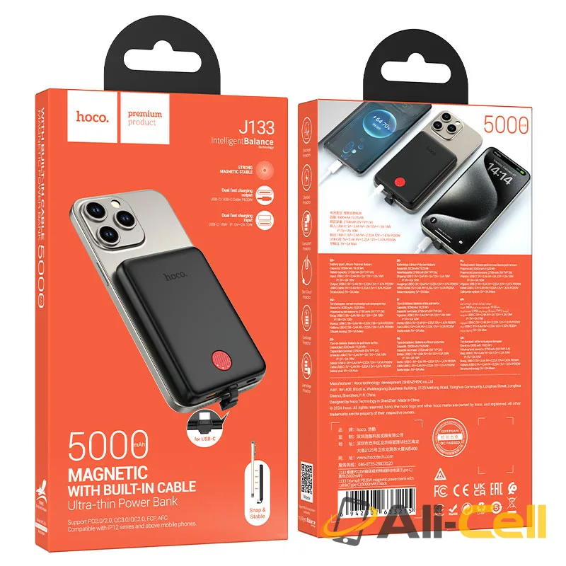Power bank “J133 Triumph” PD20W 5000mAh Type-C ver. (J133 Tc Black) — 8