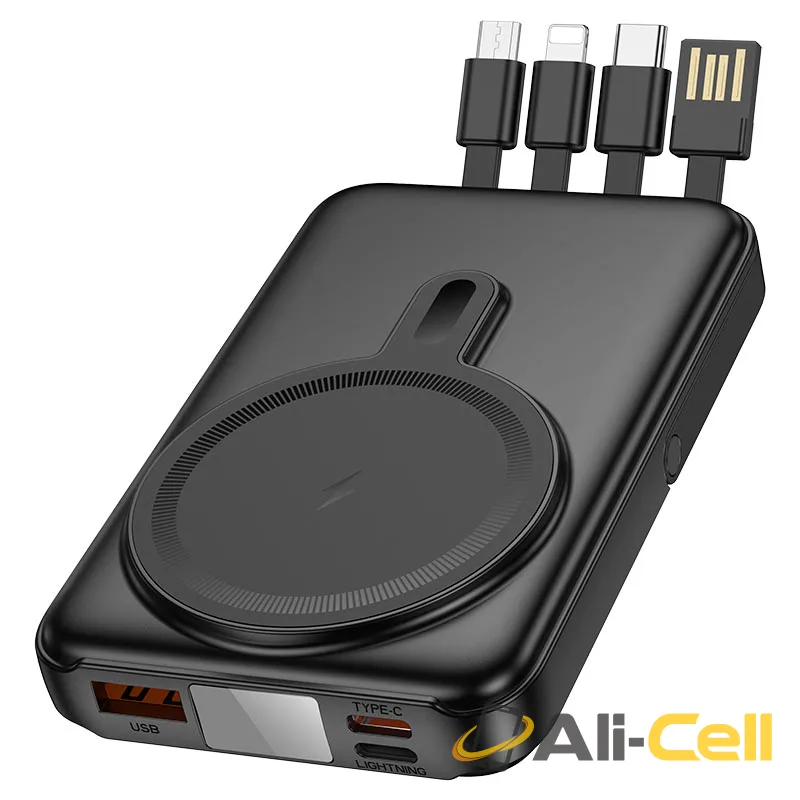 Power bank “J135 Rico” 22.5W wireless charging 10000mAh (J135 Black) — 5
