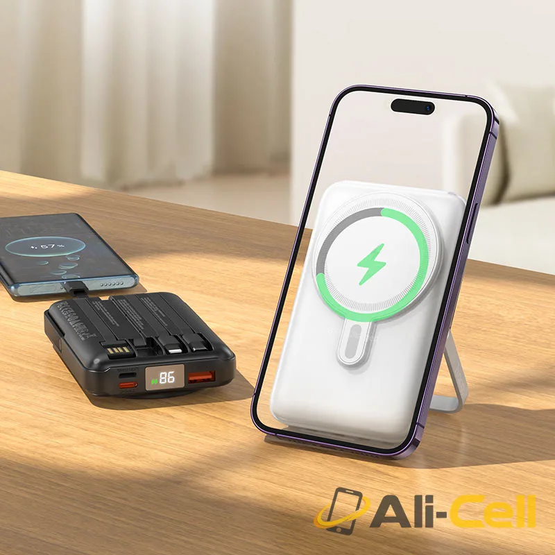 Power bank “J135 Rico” 22.5W wireless charging 10000mAh (J135 White) — 7