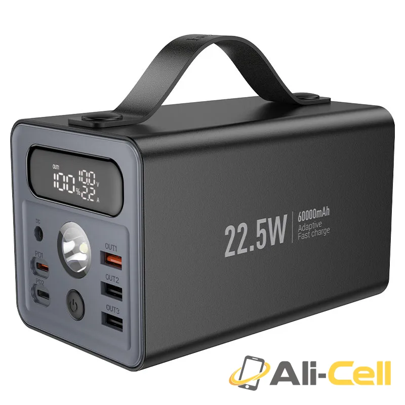 Power bank “J138 Distant” 22.5W + PD20W + DC12V 60000mAh (J138 Black) — 2
