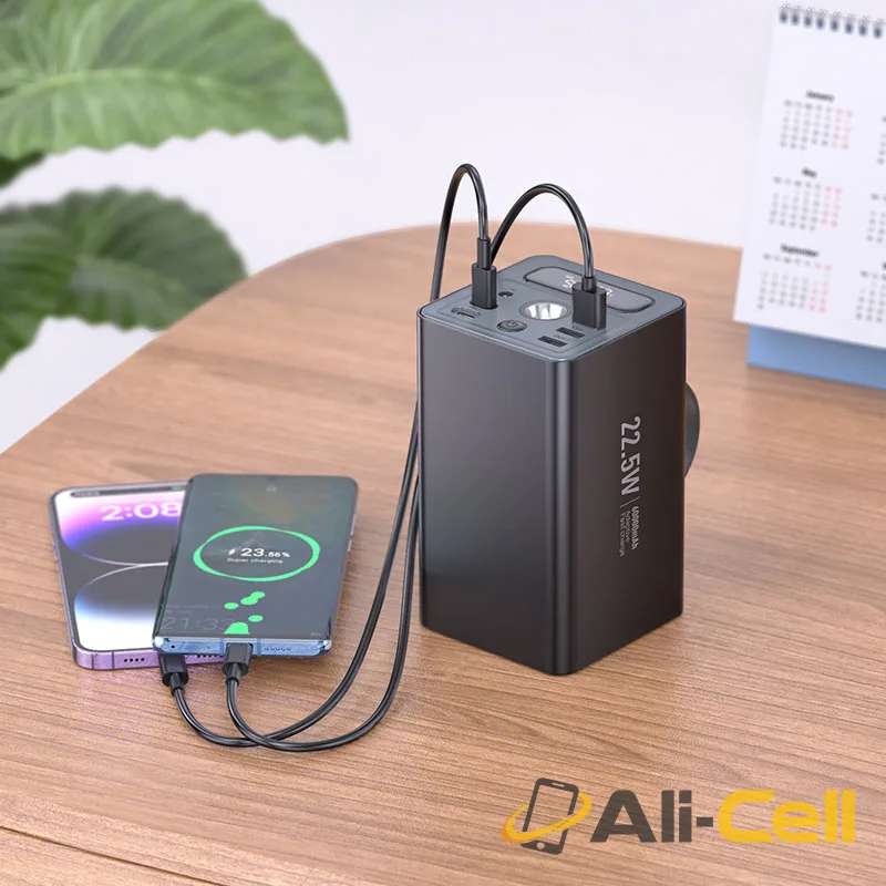 Power bank “J138 Distant” 22.5W + PD20W + DC12V 60000mAh (J138 Black) — 7