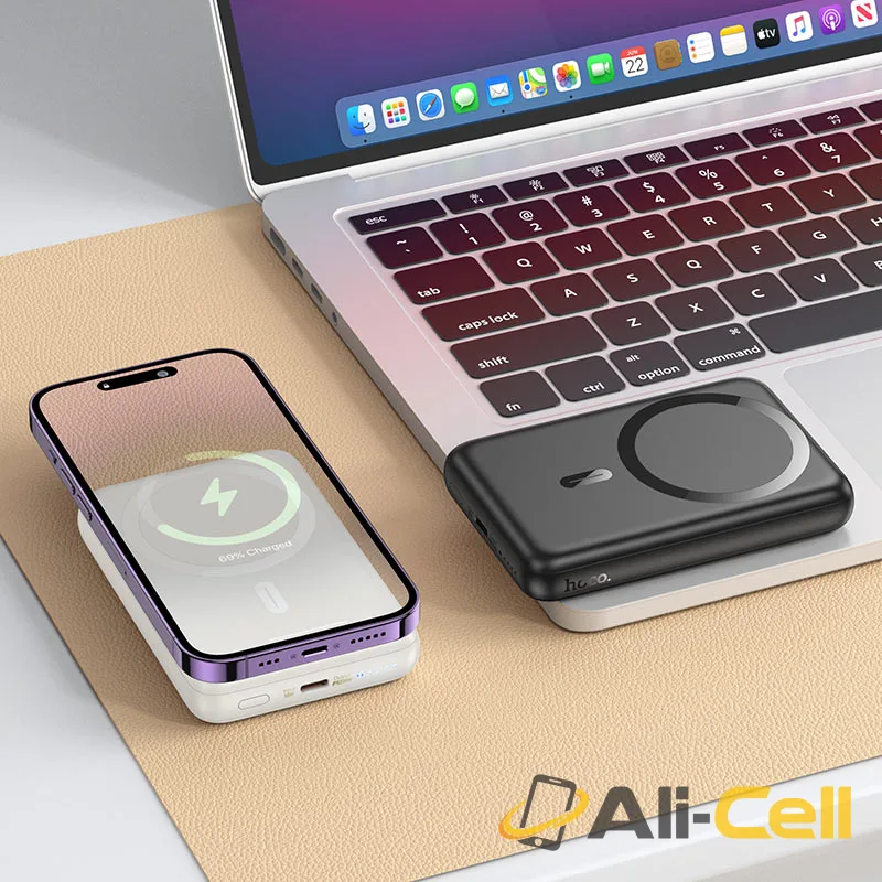 Power bank “J141 Grace” PD20W wireless charging 10000mAh (J141 Milky White) — 7